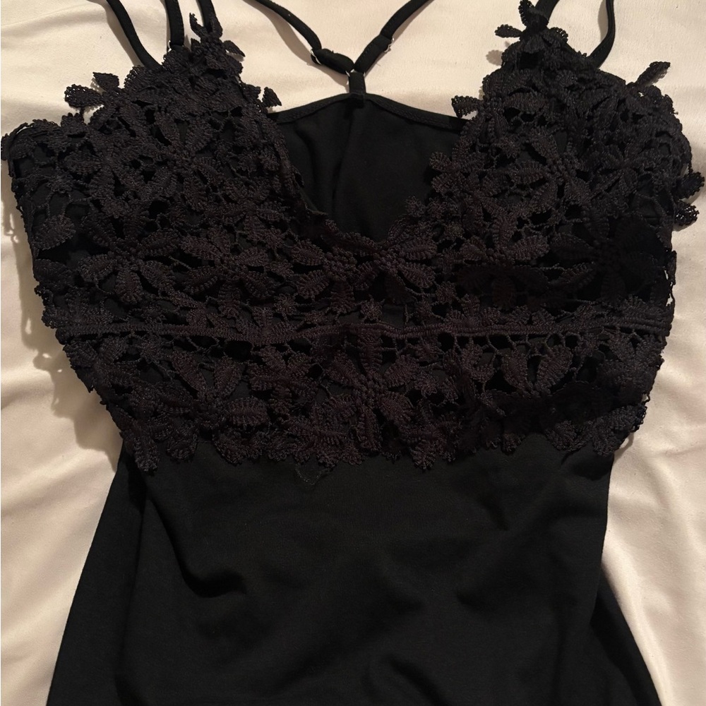 Elegant Black Lace Women Top